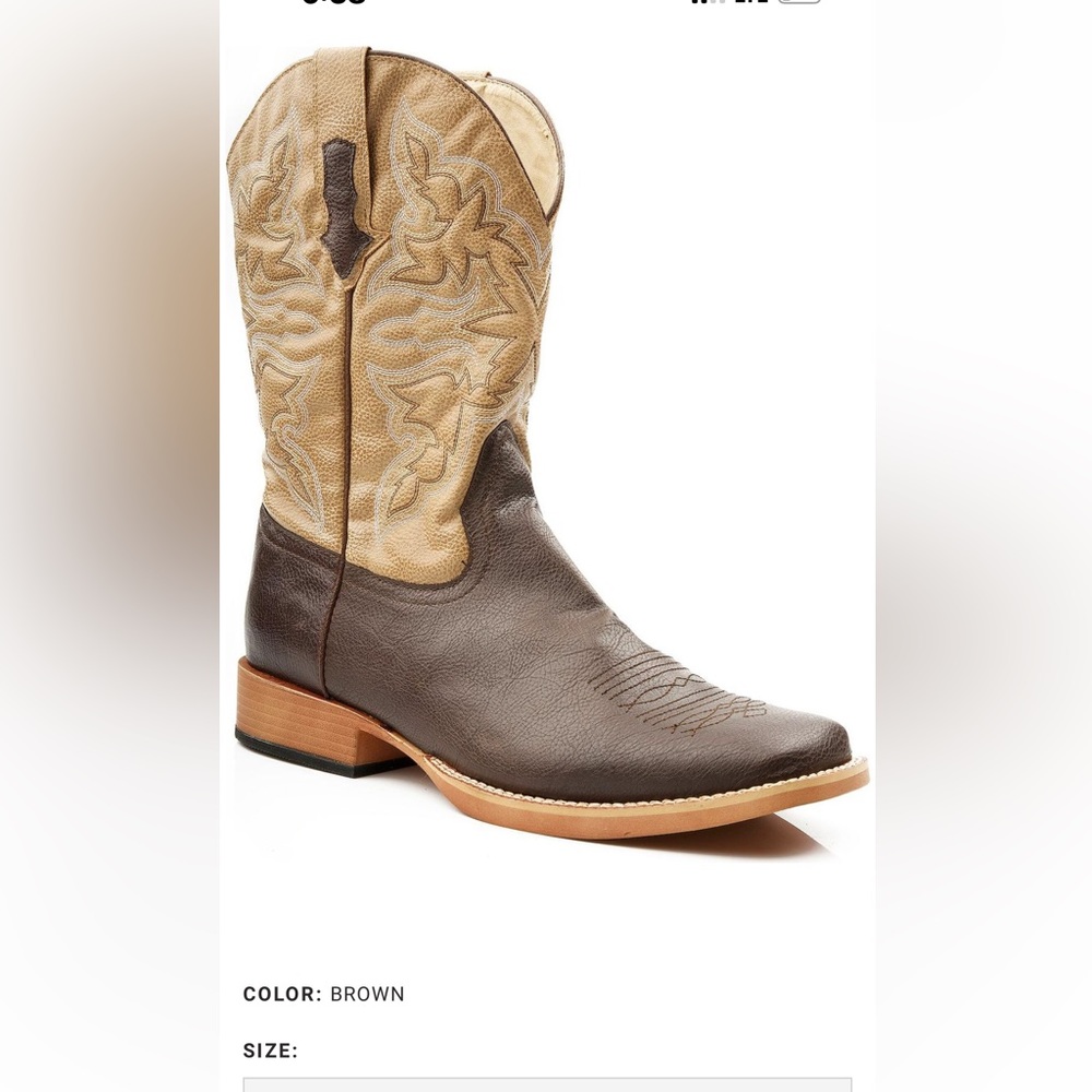 Men’s size 12 faux leather roper boots